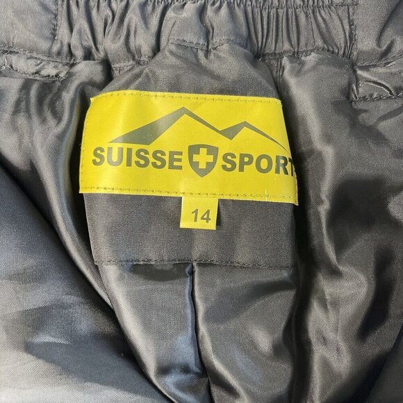 NEW Suisse Sport Snow Ski Snowboard Pants SZ 14 Youth Black Unisex - Picture 8 of 12